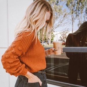 Cropped Rust Chunky Knit 🧶 Sweater